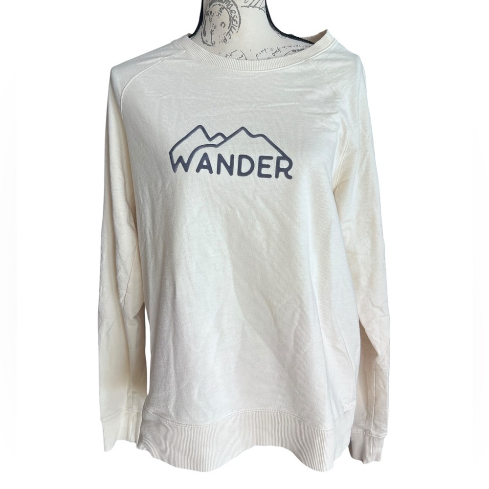Columbia Cream Long Sleeve Wander Top XL, lightweight